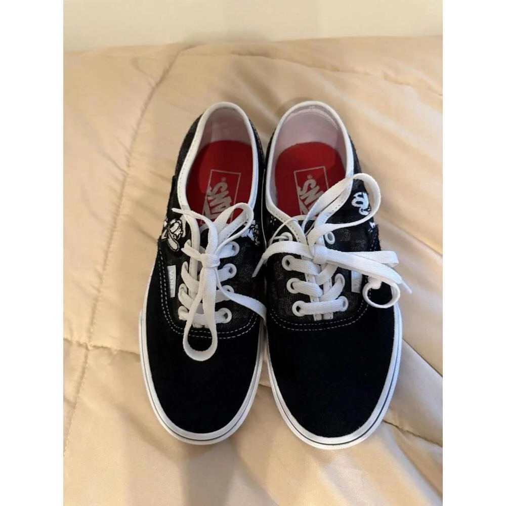 Vans Authentic‎ Disney 100th Anniversary Mickey Donald Black Sneakers Kids 4